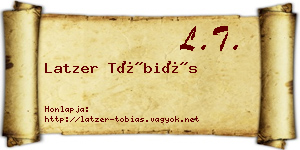 Latzer Tóbiás névjegykártya